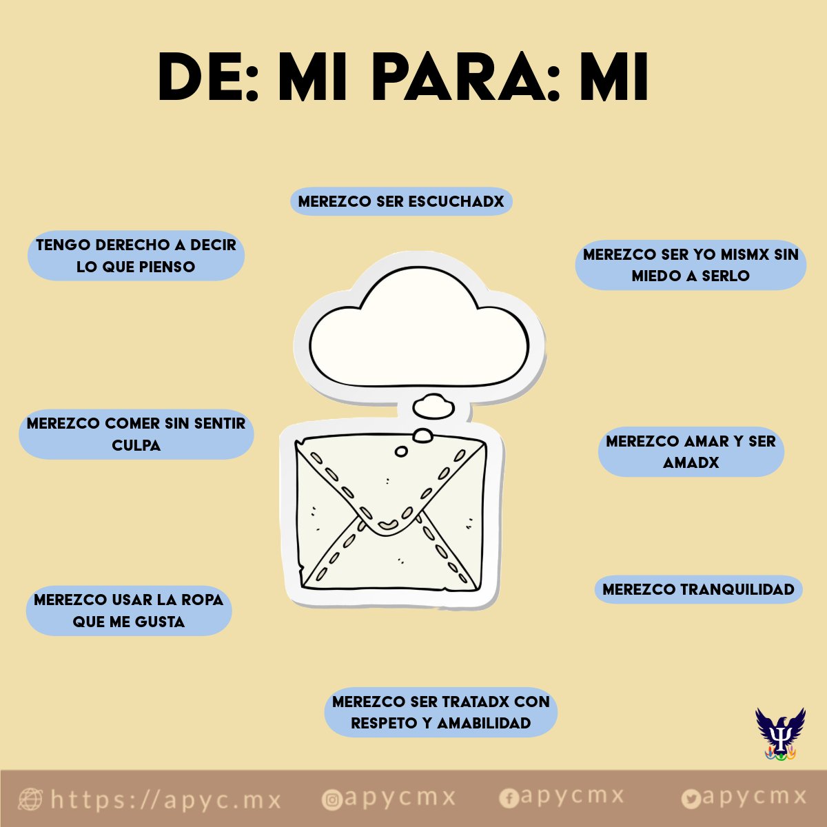 apycmx's tweet photo. De mi para mi, todo es válido y está bien ❤

Agenda una cita psicológica con nosotros!
📧: contacto@apyc.mx
📲: 5583260910
🌐https://t.co/HsLwuoAdOR https://t.co/H8trLPlpji