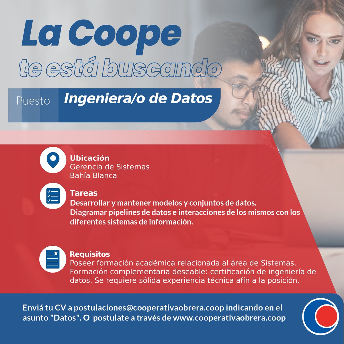 Damos difusión a esta búsqueda de la Cooperativa Obrera