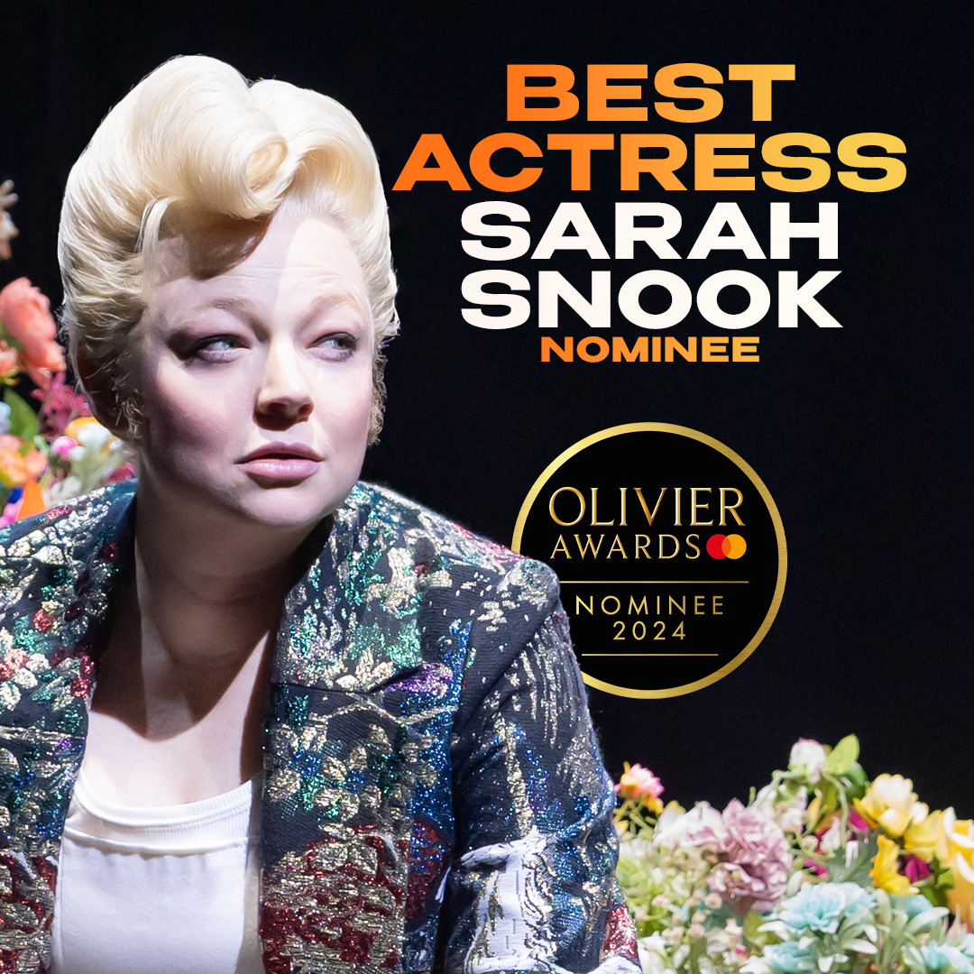 DorianGrayPlay's tweet photo. We’re ecstatic that our very own #SarahSnook has been nominated for Best Actress at this year’s @OlivierAwards. ✨ #DorianGrayPlay https://t.co/dTuZVSpZC6