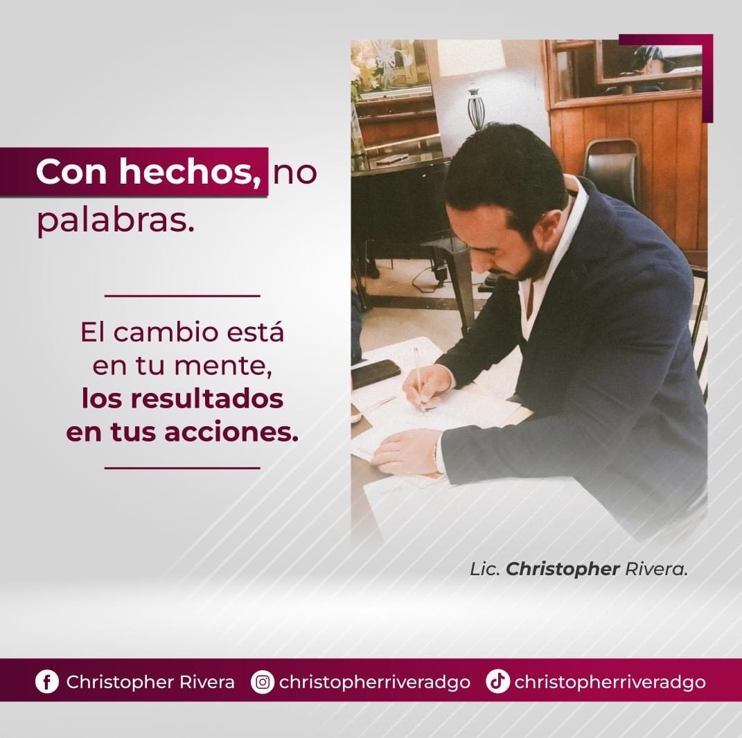 ¡El cambio se logra con hechos, no palabras! 💼💡 

Tu mente es la clave, tus acciones son el camino.

 #CambioReal #AcciónDirecta #TrabajoEnEquipo #JuntosSomosMásFuertes #Durango #CompromisoComunitario