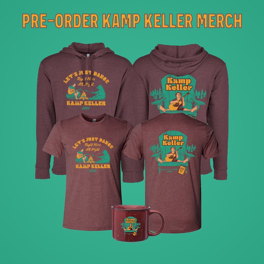 Help us help you! Pre-order #Kampkeller merch until 3/22. Last time we ran out! Kamp Keller is May 17-19 Cabins still available! kellerwilliamsmerch.com/collections/ka…