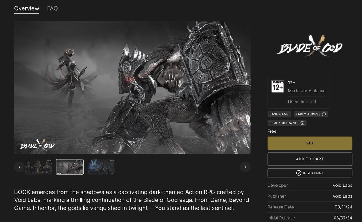 Jus1Jey's tweet photo. BLADE OF GOD X is finally out at Epic Games

🎮It can be downloaded here 
https://t.co/qDraTOquYY

👾and also join the Discord community 
https://t.co/GfiigOc3Rr

@BladeofgodX #bogx #web3gaming https://t.co/9bohpOOgod