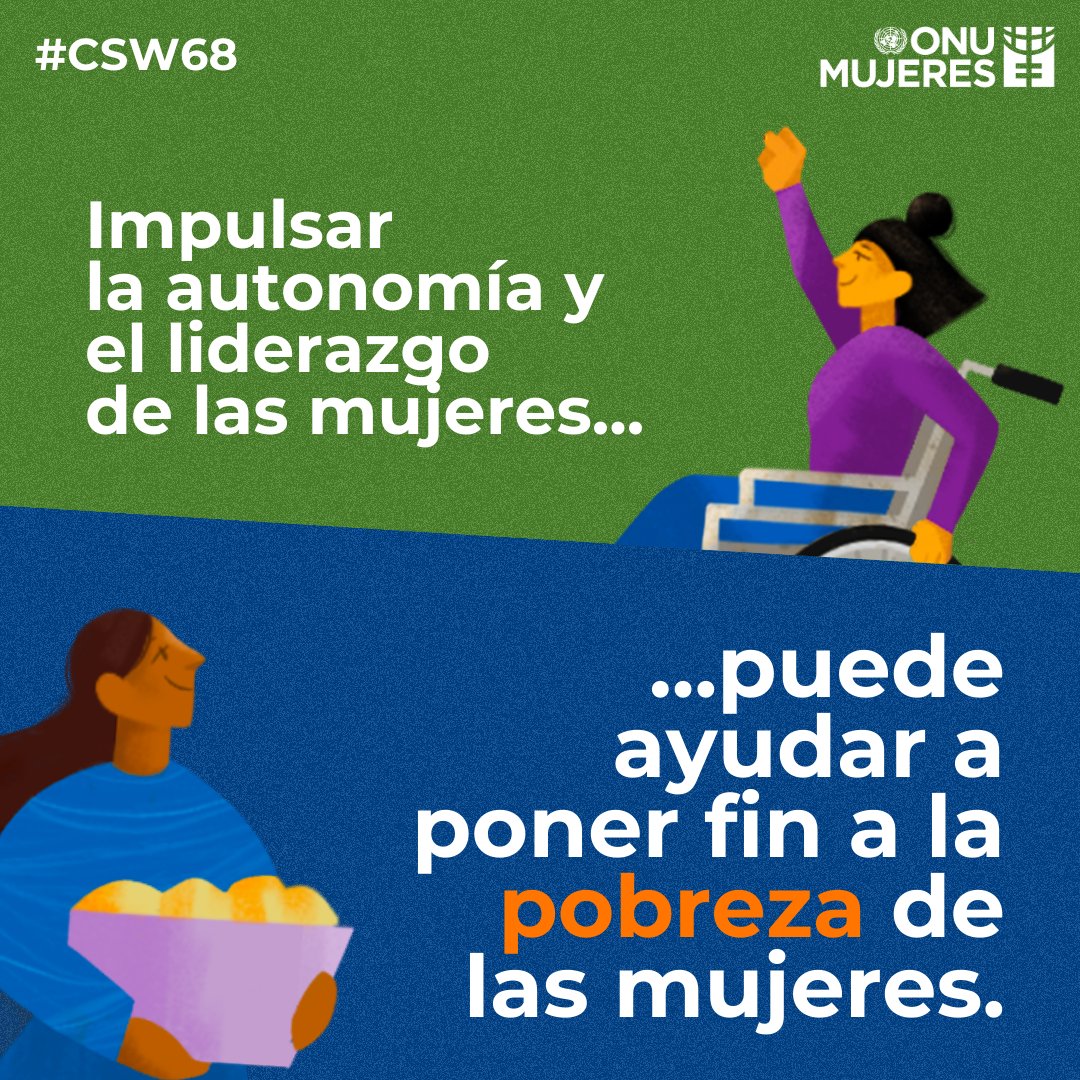 La #CSW68 tendrá lugar del 11 al 22 de marzo.

Es una oportunidad para #InvertirEnMujeres y crear el futuro que queremos. #FinanciemosLaIgualdad

Más información en: unwomen.org/es/como-trabaj…
