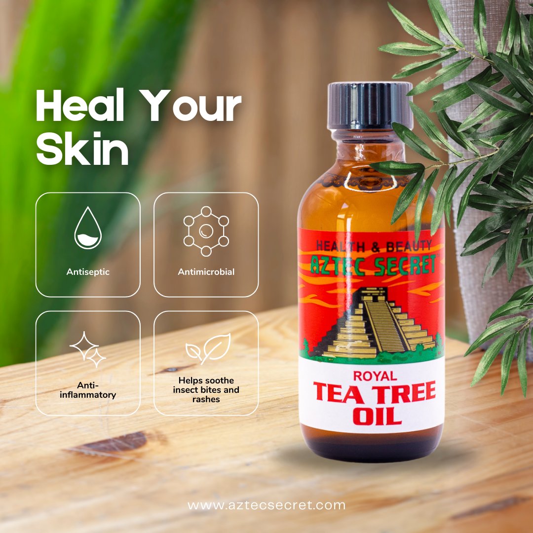 Aztecsecret85's tweet photo. Unlock the power of our Tea Tree Oil - your skin's ultimate savior:

🌿 Antiseptic Wonder: Banish blemishes and impurities, promoting a clear complexion.
🦠 Antimicrobial Guardian: Shield your skin against unwanted invaders, ensuring a healthier you.
❤️ Anti-Inflammatory So ... https://t.co/nP23Bol87t
