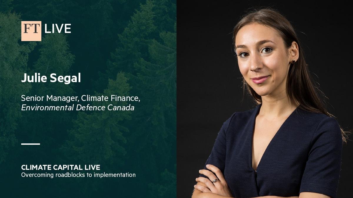 envirodefence's tweet photo. Tomorrow @JulieESegal will be joining @ftlive as a part of #FTClimate week. The panel will be answering the question: What can banks do to better manage their climate-related disclosures? 

Interested in tuning in?🤔 

Register below👇 : https://t.co/tEE1NmkVcQ https://t.co/JKlJZGg6al