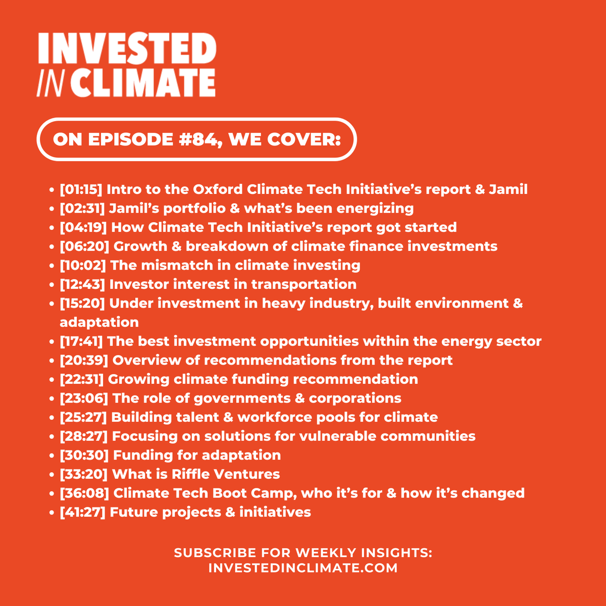 Oxford's Climate Tech Initiative provides a breakdown of #climatefinance, based on insights from nearly 150 experts, identifying gaps, opportunities, and recommendations for improvement. Listen &amp; learn more from Jamil Wyne, one of the authors, on Ep #84: bit.ly/4aag49T