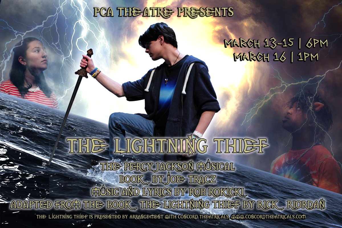 Percy Jackson's: The Lightning Thief 🗡️🎭 get your tickets today!! Opening night is tomorrow!! Tickets are $12 General Admission & $16 for the Blue Food Party on Saturday 💙 #Musical @indiracc @RNECavaliers @Richland2A @Cavplex @R2Magnets @mark1_sims