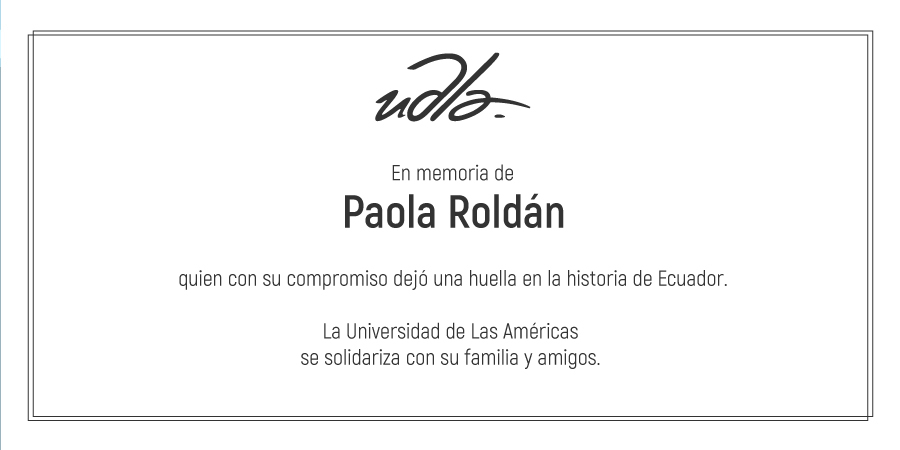 UDLAEcuador's tweet photo. Descansa en paz, Paola Roldán. https://t.co/qtpaBR60CB