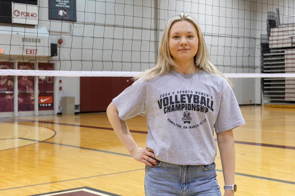 Gear up for glory! 🏐 Show your @McMasterSport pride with the 2024 U Sports Women's Volleyball Championship tee! 🔥 Limited edition – don't miss your shot!🏅l8r.it/2Kt4