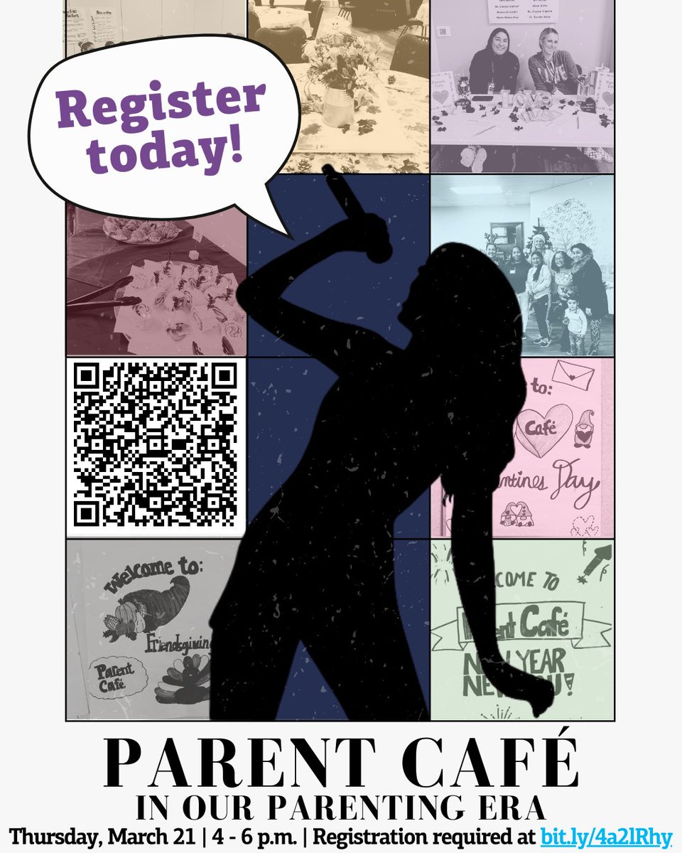 Calling all parents and guardians! Join us for our Parent Café on March 21, 4-6 p.m. This month we're in our Parenting Era– sharing struggles, successes, and learning from one another. Open to all, but registration required: bit.ly/4a2lRhy.
