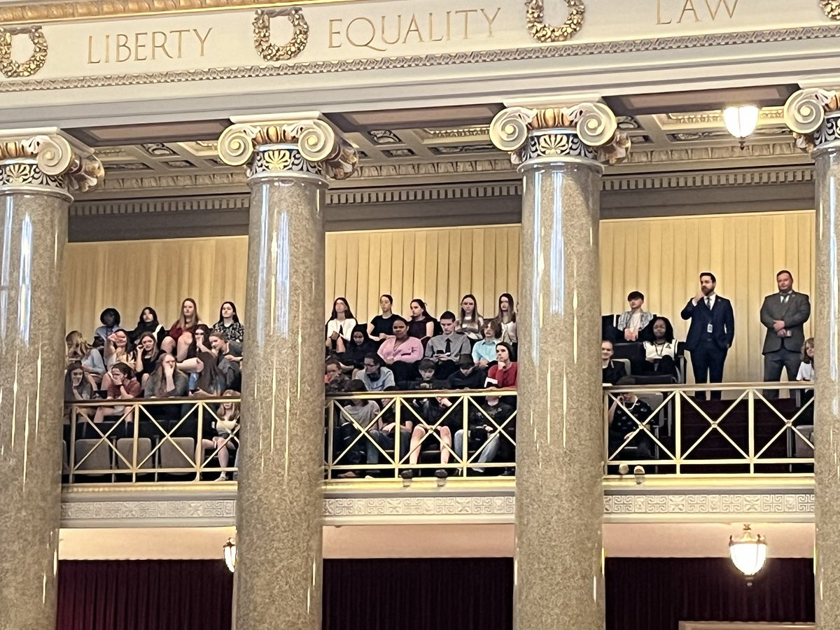 WMSIndians's tweet photo. Today the WMS Student Council traveled to Jefferson City to receive a proclamation for their work for the Salvation Army Harbor Lights! What an amazing day for WMS! https://t.co/uTbfkTET5U
