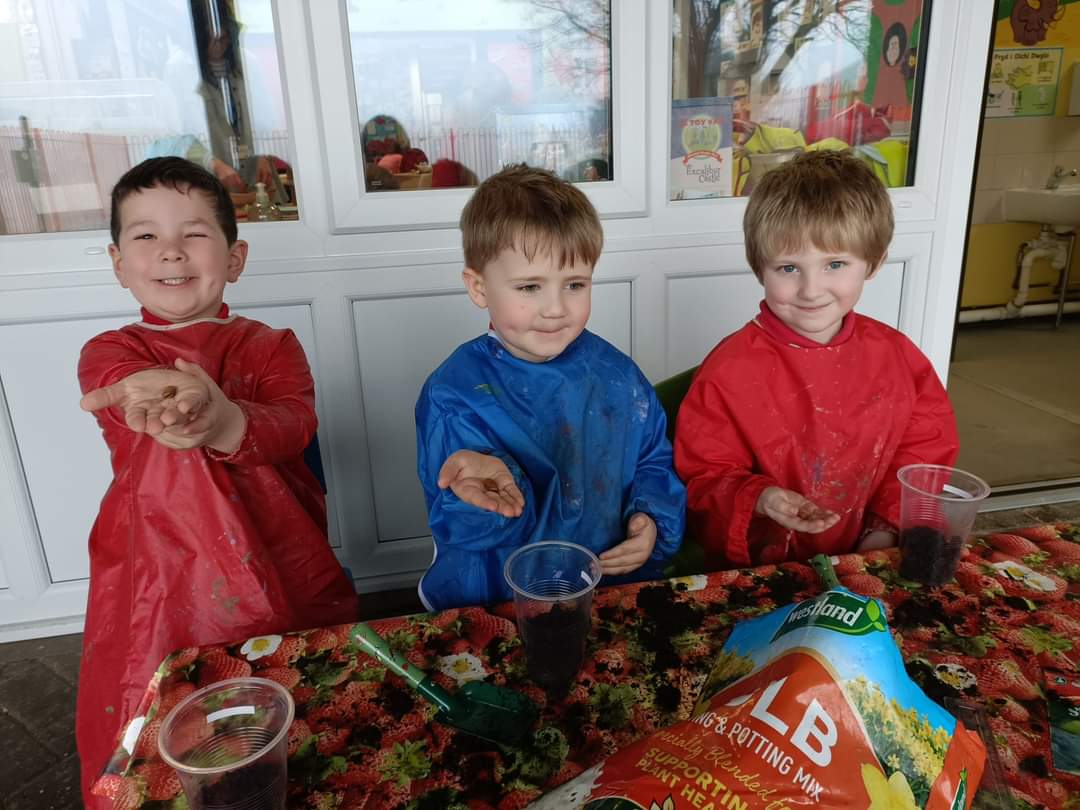 Yn dilyn gwaith ar ein thema Jac a'r Goeden Ffa, mae dosbarth Y Llety wedi bod yn brysur heddiw yn plannu ffa 'hud' 🌱💦✨