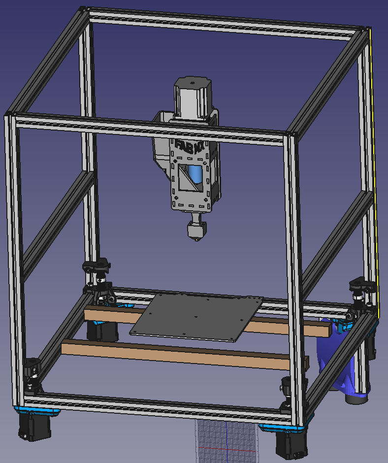 rwhb2's tweet image. I persisted with #FreeCAD and now I am starting to get it!

Started mocking up my idea for a @ProjectFabMX printer - take a @VoronDesign 2.4 frame, mount a bunch of Annex K3 thingys to it, and use them to sling a @Prusa3D Mini bed 🙃

Thanks for the tips @concreted0g!