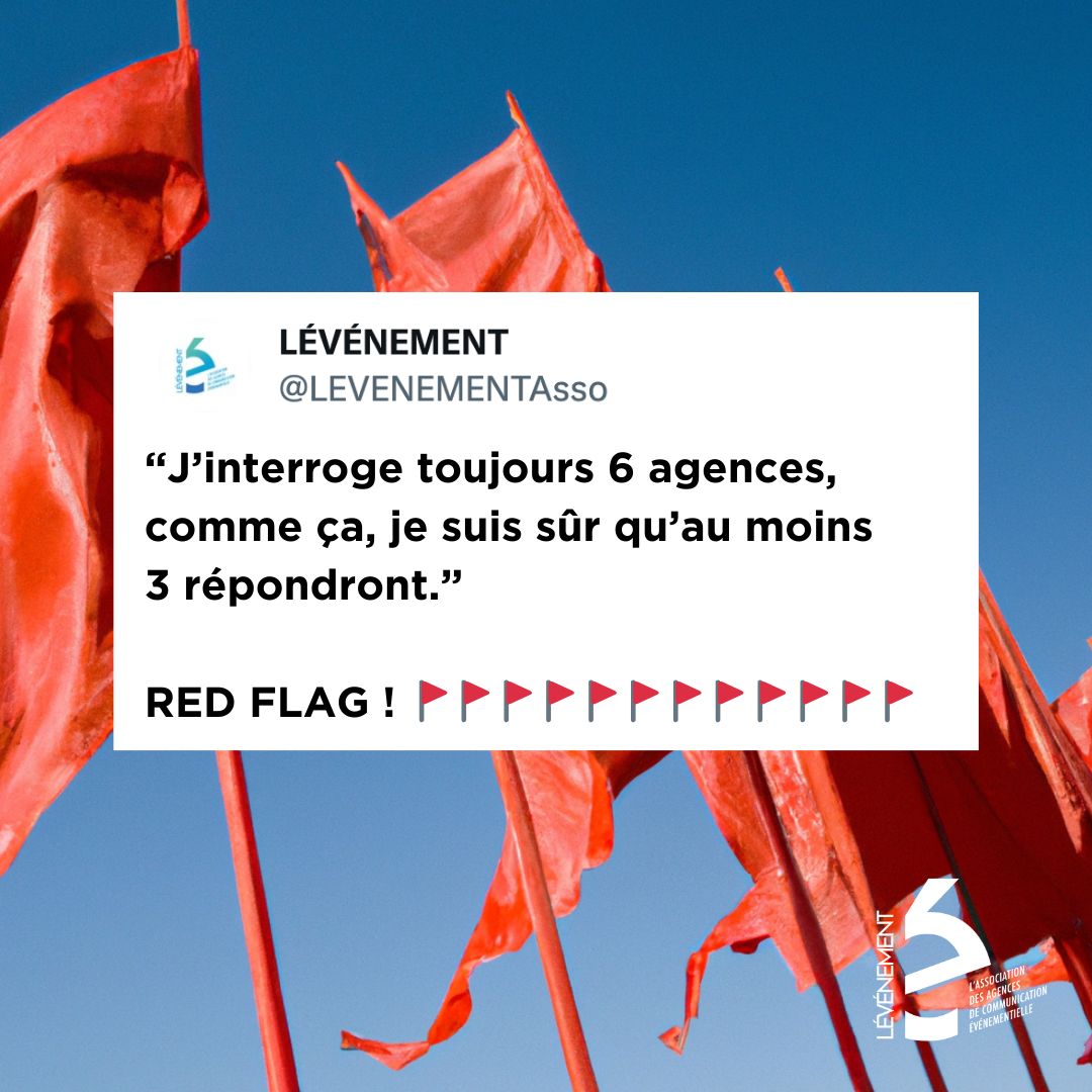 Interroger 6 agences pour un appel d’offres ? C’est un 🚩RED FLAG 🚩 !

Un appel d’offres, c’est 3 agences MAXIMUM.
Découvrez l’ensemble de nos recommandations pour une relation clients / agences à forte valeur ajoutée dans notre guide LESSENTIEL 👉 bit.ly/3uVutrE