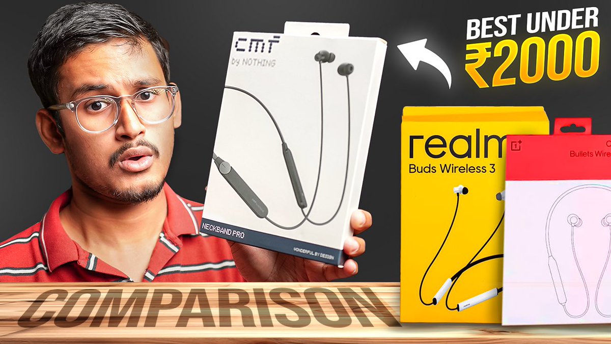 Realme Buds Wireless 3 VS Cmf Neckband Pro VS Oneplus Bullet Z2 ANC || Best Neckband Under ₹2000 ?
youtu.be/zRjX9tuv5ls