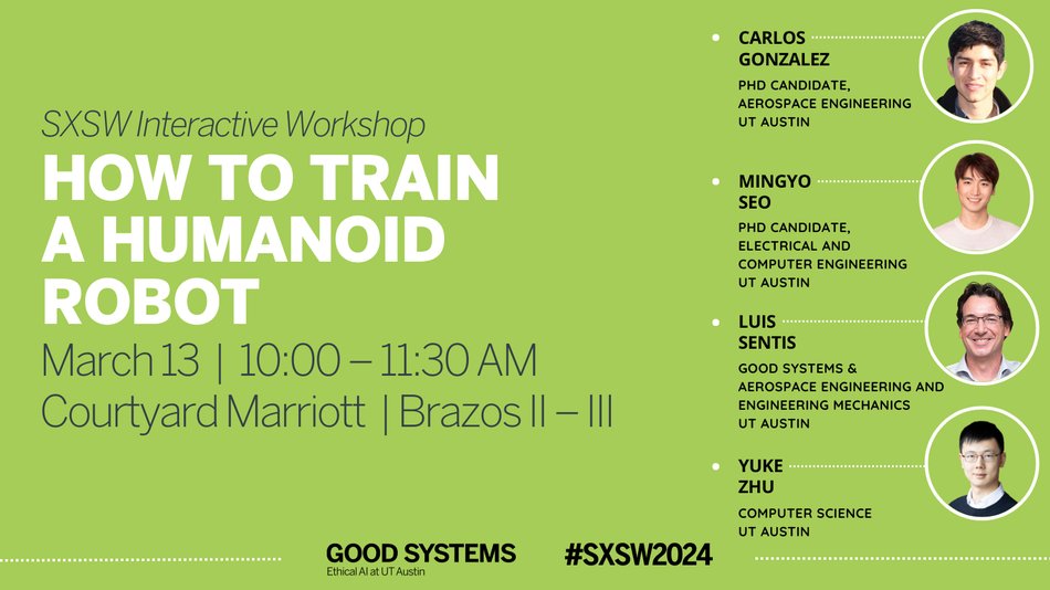 I will give a talk at #SXSW2024 on How to Train a Humanoid Robot tomorrow from 10 to 11:30 a.m. Come to check out our ramen-cooking DRACO 3 robot developed @texas_robotics and learn the technical stories behind it!