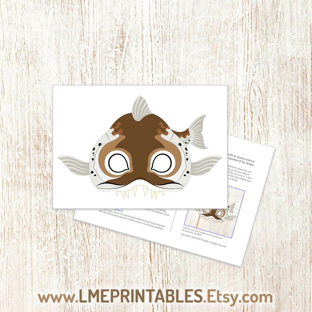lmeprintables's tweet image. Fish Mask Printable Halloween Costume John Brown Barracuda Pool Party Rockfish Piranha Sea Sturgeon Animal Child Shark Photo Booth Kid Adult etsy.me/3IvaTWp via @Etsy 
#fishmask #eastermasks #fishcostume #barracudamask #johnbrownfishmask #piranhamask #easterforkids #masks