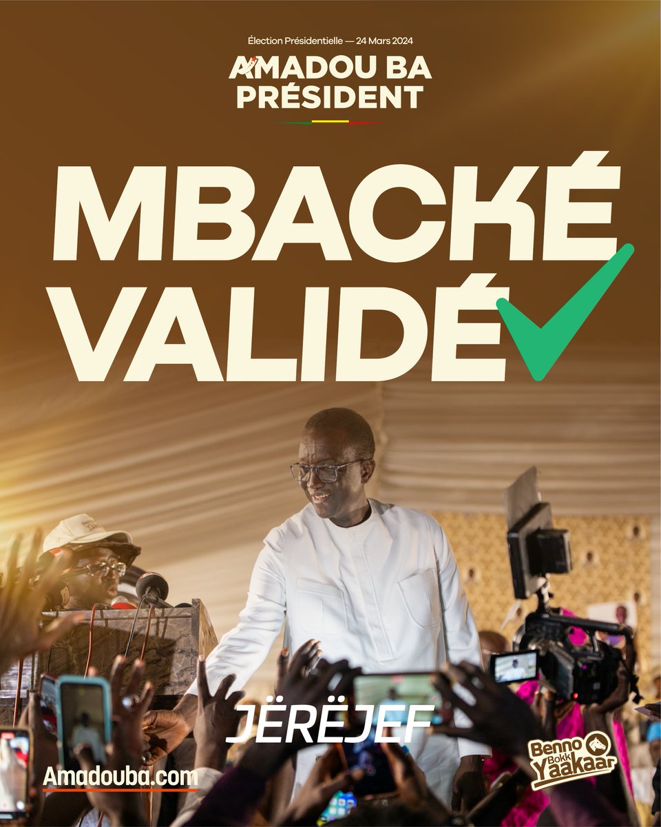 amadou_ba_'s tweet photo. Retrouver Mbacké a été au-delà des attentes!
Merci pour l’accueil exceptionnel.
Je vous ai entendu, mon engagement est plus ferme que jamais.
Nous ferons mieux et plus vite pour accélérer le développement de Mbacké et ses localités voisines.
Jërëjef!
#amadouba2024 #senegal #mbacke #Presidentielle2024