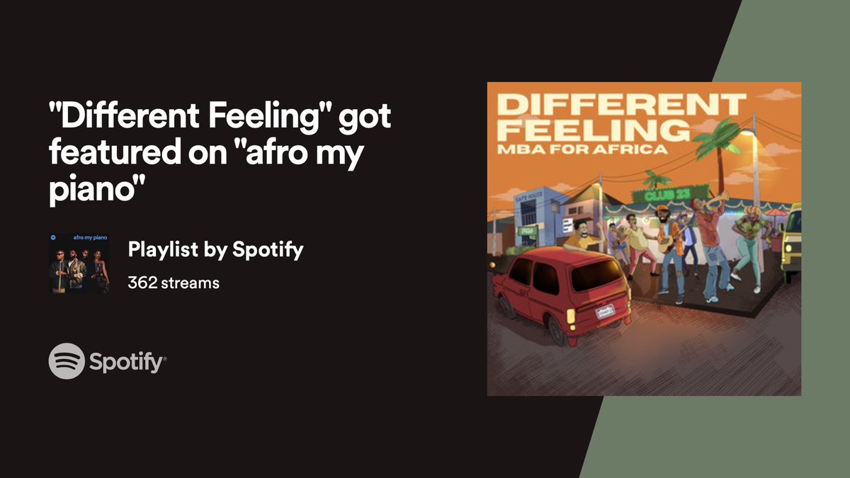 cbaforafrica's tweet photo. Big love to the DSPs for the playlist placements! @applemusic @spotifyafrica We love it and appreciate the support. Different Feeling is streaming now on all platforms! 🧡🧡 

#itsadifferentfeeling #mbaforafrica23 https://t.co/zx0DKGwws9