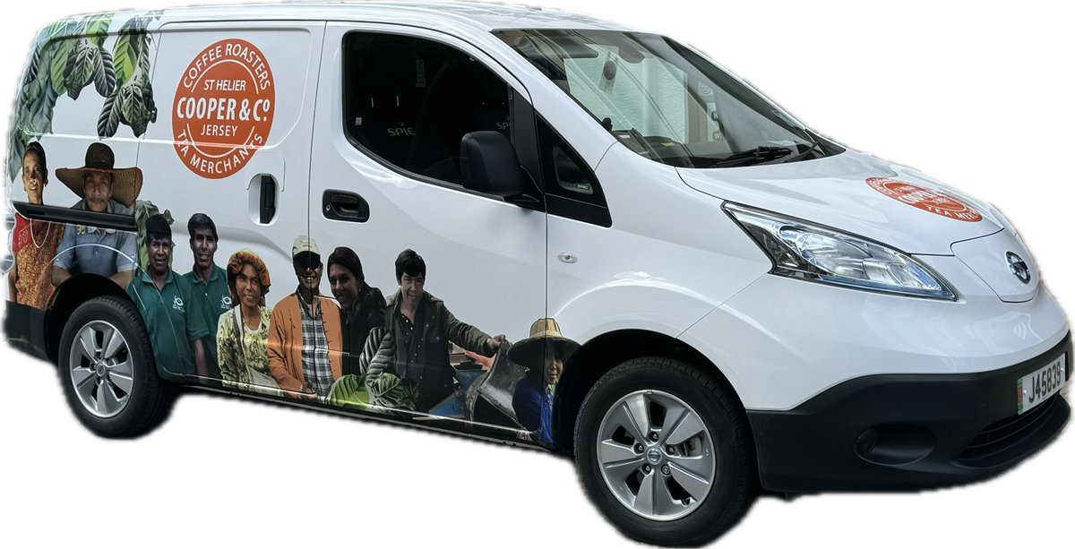 Updated the van livery onto our electric vehicle. All the people pictured are involved in coffee around the world from our travels. Great to have that connection