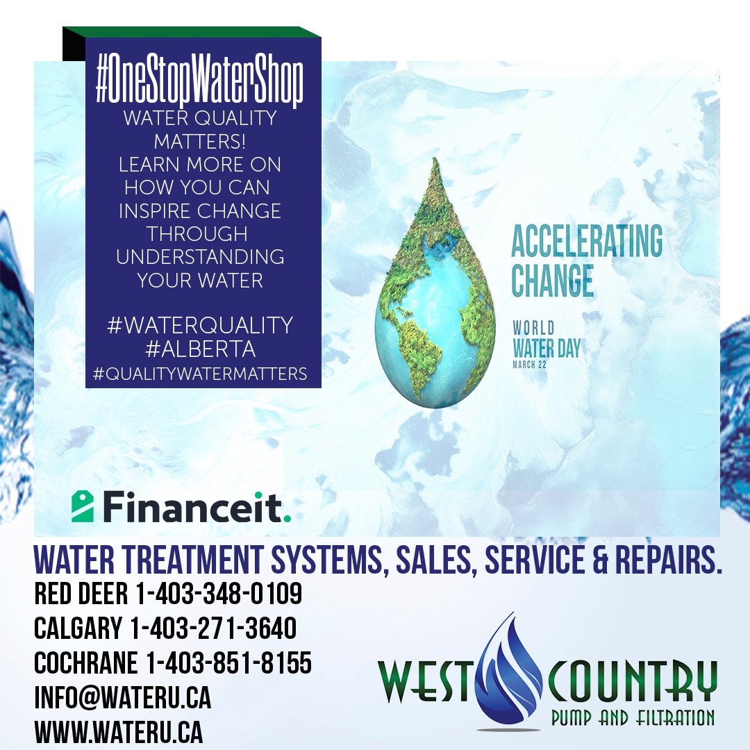 Happy World Water Day from West Country Pump and Filtration Ltd! 💧 Let's work together to protect and preserve our most precious resource. Contact us today for all your water pump and filtration needs. Info@wateru.ca 💦🌍🌊🚰🌿
#westcountrypump #onestopwatershop   #WorldWaterDay