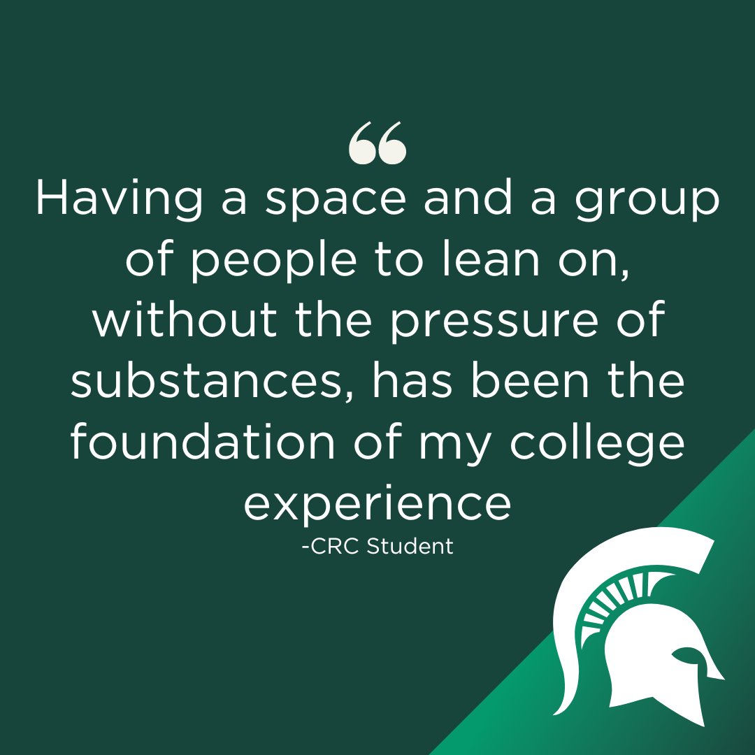 MSU_Recovery's tweet photo. The CRC and our students are thankful for the support of Denise Morey and Anonymous helping to put us over the halfway mark of our #GiveGreenDay goal to support Spartans in recovery!

Learn more &amp; give:
https://t.co/4d2W1JqHZd https://t.co/pf04sXrSGZ