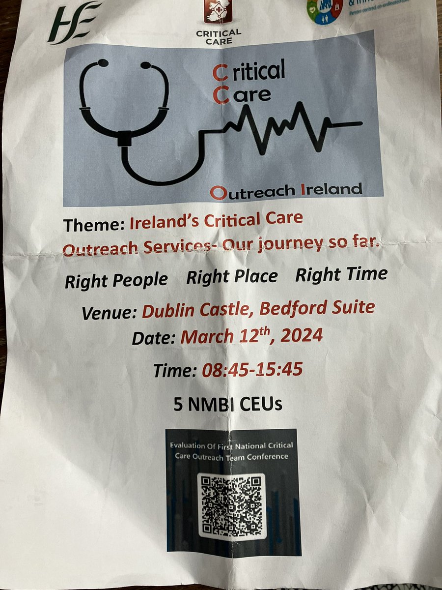 Fantastic 24hrs in Dublin for the Irish National Critical Care Outreach Conference, thanks @SiobhanPyke for a truly inspiring day. Amazing work shared by teams from all corners of Ireland @NOrF_CCO_RRS @drnatpat