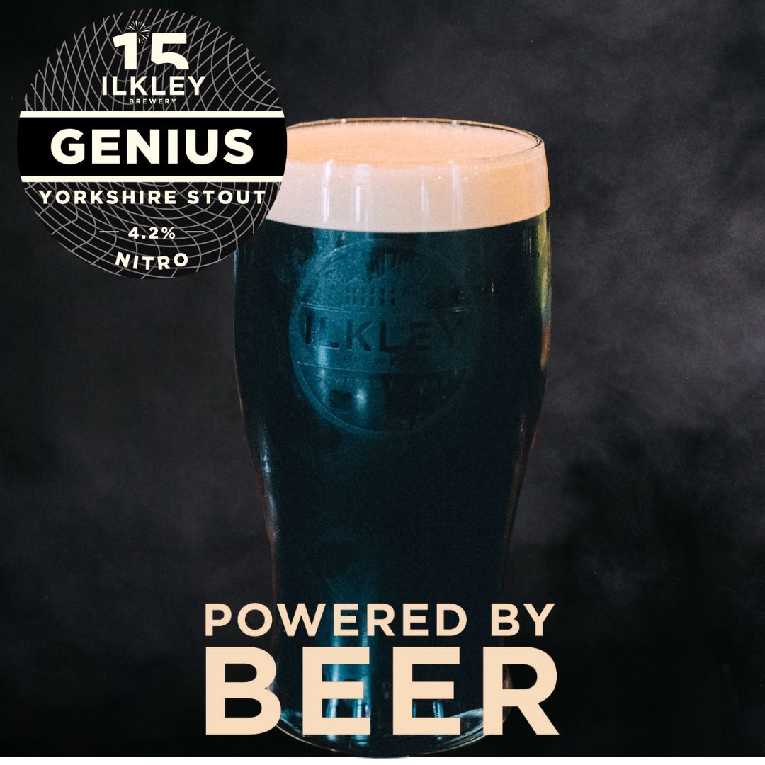 Ilkleybrewery's tweet photo. We had an absolutely Genius idea ahead of St Patrick's Day...🍀
Let's brew a nitro Stout. 😎
1st pour at our pop-up Tap, showing the #6Nations rugby on #Ilkley's BIGGEST screen this Saturday from 1pm

#burgers #freeentry #livesports #familyfriendly #poweredbybeer #nitrostout https://t.co/Ik3GnvefCX