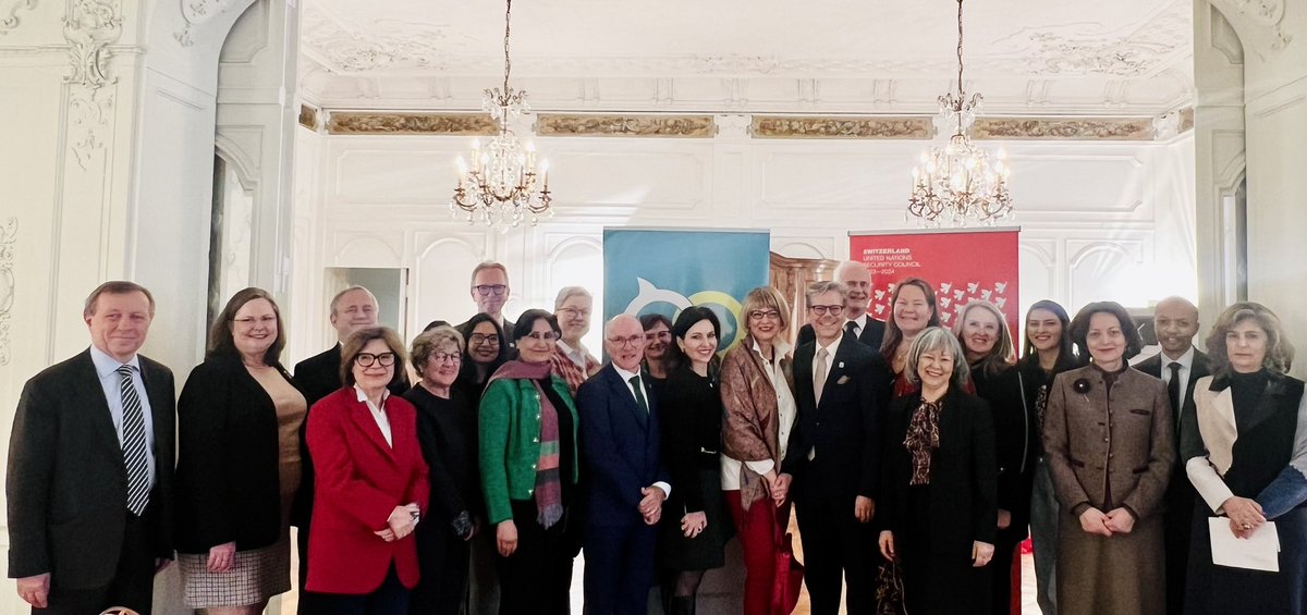 “Thank you @SwissAmbUN_Wien for graciously hosting the Vienna #INTGenderChampions. Insightful presentations by @HelgaSchmid_SG, @Lauraggils & @SAEmbAustria on the #IWD2024 theme #InvestinWomen: Accelerate progress. Always great to engage w/ fellow Champions to see how our
