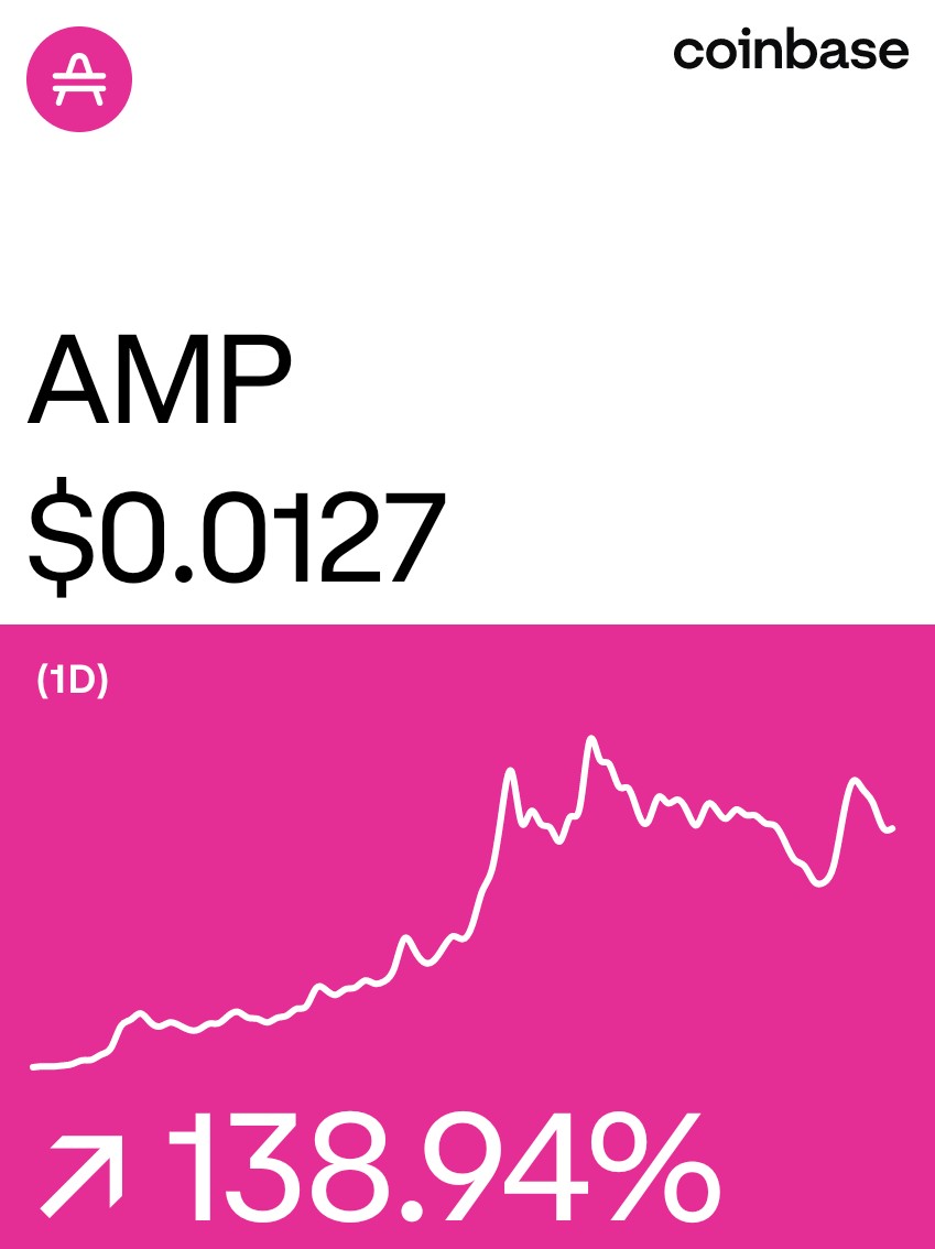 BurrahBob's tweet photo. Amp on Coinbase: https://t.co/0yMTGgkjD9 https://t.co/aKDjQveHw0