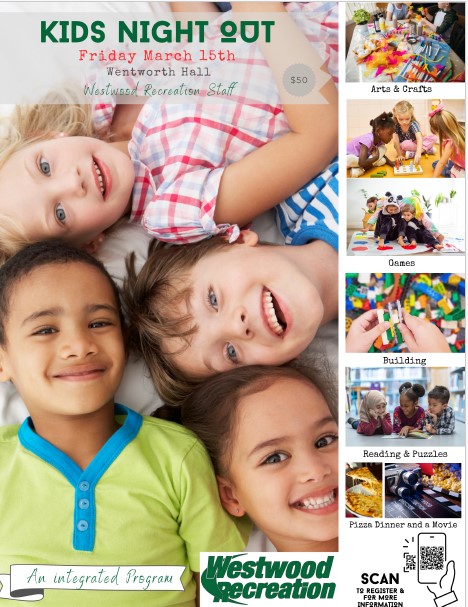 WW_Rec's tweet image. Spots still available for Friday, March 15 register here westwoodrec.activityreg.com/selectactivity… or at westwoodrec.com click on register for programs-under Winter 2024/Youth