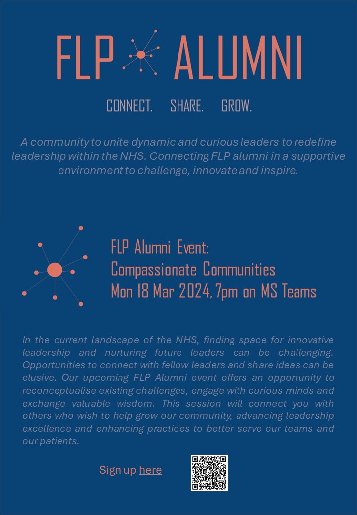 FLP Alumni, would love you to join us on Monday evening! Get in touch if it says we're full, you're still very welcome!