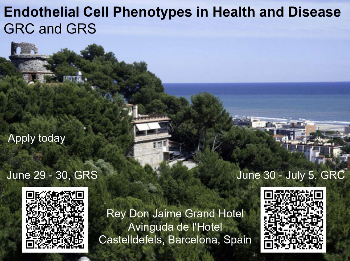 MartinaRudnicki's tweet photo. Thank you @The_MCSociety and @SSMVR_Swiss for contributing travel awards to the Endothelial Cell Phenotypes GRS! Apply by March 24 to have the opportunity to give a short talk or be a discussion leader. https://t.co/3AWZnnRSkd