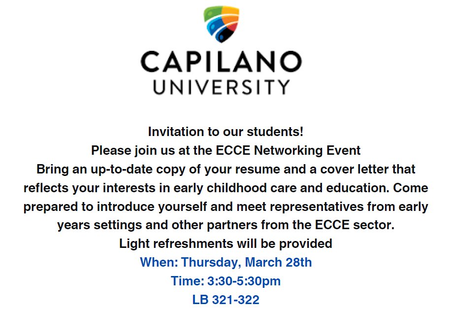 ECCE networking event!