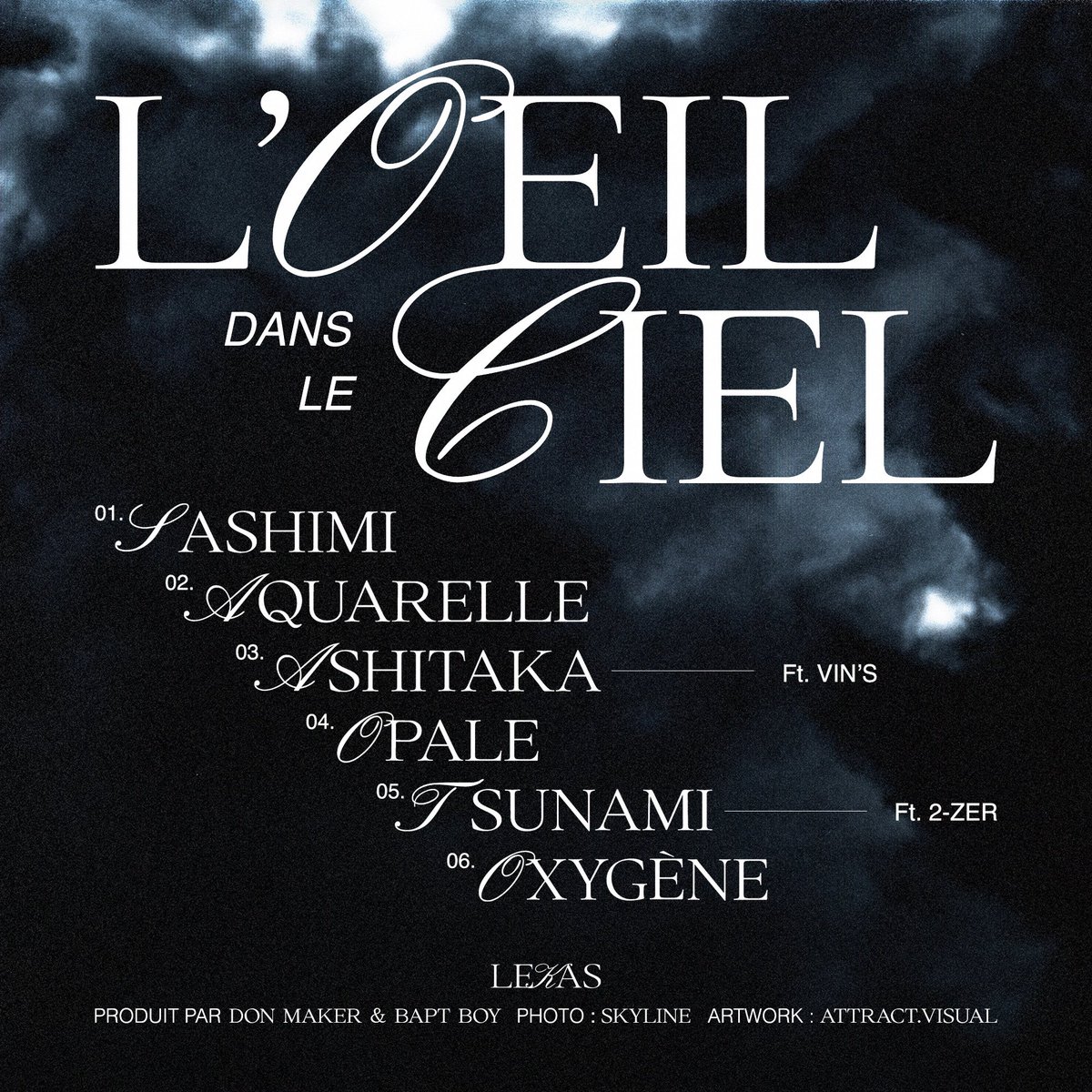 « L’ŒIL DANS LE CIEL » DISPONIBLE VENDREDI 15/03/2024
Merci à @don__maker_ et @_baptboy_ qui l’ont façonné et produit entièrement. 
Merci à <a href="/2zerlentourage/">2ZER / S-CREW</a>  et <a href="/vins_waza/">Vin’s</a> 🖤
Merci à <a href="/attractvisual/">attract</a> pour cette cover de fou 🖤