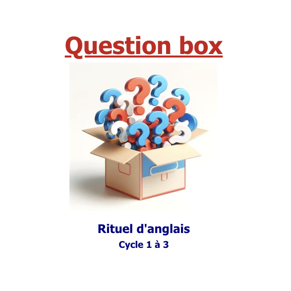 Un rituel d'ANGLAIS pour tous les cycles avec des questions à adapter.
🇬🇧 The question box 🇬🇧
👉 gommeetgribouillages.com/question-box/

#english #Questionbox #ief #CE1 #écoleprimaire #anglaisfacile #teampe #rituel #vismaviedemaitresse  #CE2 #CM1