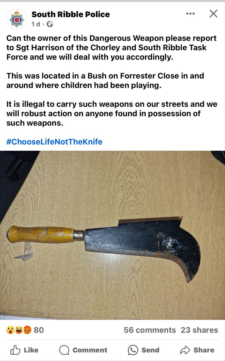 RevMHC's tweet image. Warning to all Woodsmen and Foresters in Lancashire: the Bizzies are on your tail