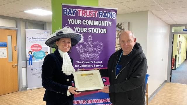 🏅I presented the High Sheriff Commendation Award to @BayTrustRadio on behalf of #Cumbria Neighbourhood Watch Association. An exceptional charity run entirely by volunteers providing a high-quality radio service to hospitals and the local communities 24/7