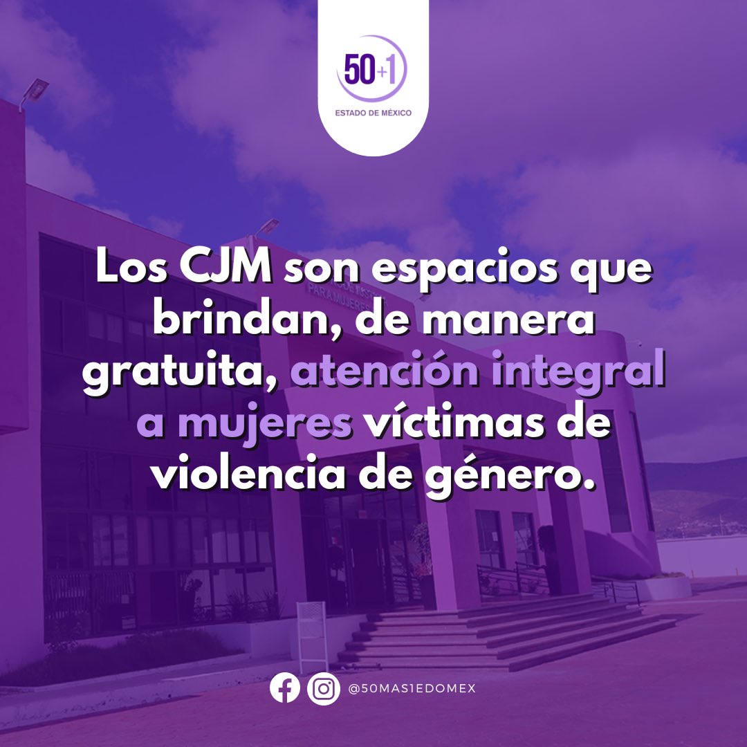 50mas1edomex's tweet photo. ¿Qué hago si soy víctima de #ViolenciaDeGénero? ⁉️

Desde 2011 se crearon los Centros de Justicia para la Mujer con el fin de brindar apoyo, asesoramiento legal, atención médica y psicológica a mujeres y niñas violentadas. 

#NoEstásSola https://t.co/21jvKhVlIf