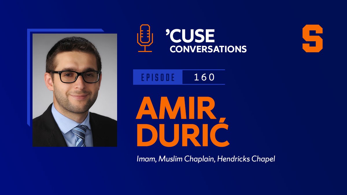 Syracuse University News (@syracuseunews) on Twitter photo Amir Durić knew he was meant to serve as a faith leader when, as a child, he led his family’s daily prayers during the holy month of #Ramadan. Learn how Durić harnesses the power of faith to foster community for <a href="/SyracuseU/">Syracuse University</a>'s Muslim students. #podcast
🎧 go.syr.edu/comms/AmirDuri… Amir Durić knew he was meant to serve as a faith leader when, as a child, he led his family’s daily prayers during the holy month of #Ramadan. Learn how Durić harnesses the power of faith to foster community for <a href="/SyracuseU/">Syracuse University</a>'s Muslim students. #podcast
🎧 go.syr.edu/comms/AmirDuri…