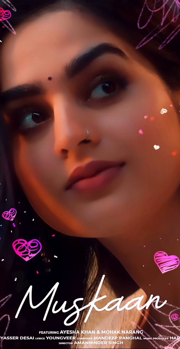 SiaSidnaaz's tweet photo. π«Άπ»π«Άπ»ππ
Wishing for 5 million views ++ soon
Ayesha khan music video #muskaan
#ayeshakhan #bollywood musicvideo #musicvideo #songs #trending #muskaan #mohaknarang #amannindersingh #yasserdesai #youngstudios @yasserdesai
https://t.co/c68tUg6SCr https://t.co/fANmMkObC0