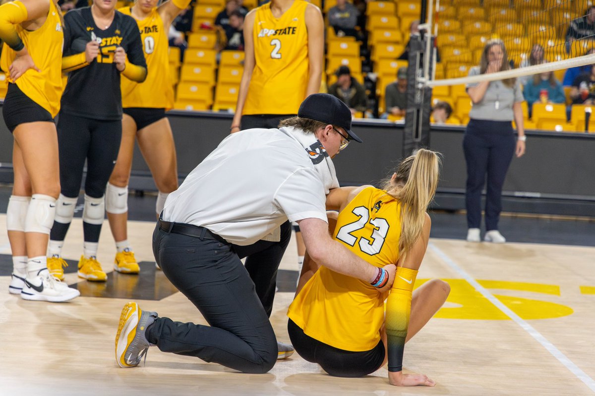 AppStateVB's tweet photo. March is National Athletic Training Month and we want to spotlight our outstanding athletic trainer, Noah Thomas! Thank you for all you do! 

#AppToTheTop https://t.co/fSXMujluFo