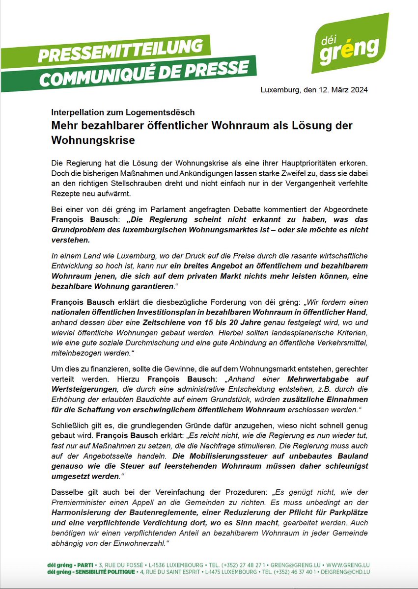 D'Regierung huet d'Léisung vun der Wunnengskris zu enger vun hiren Haaptprioritéite gemaach.Awer d'Mesuren an d'Ukënnegung bis elo loosse staark Zweiwel datt si déi richteg Upassunge maachen an net nëmme Rezepter opwiermen, déi an der Vergaangenheet schonn net funktionéiert hunn.