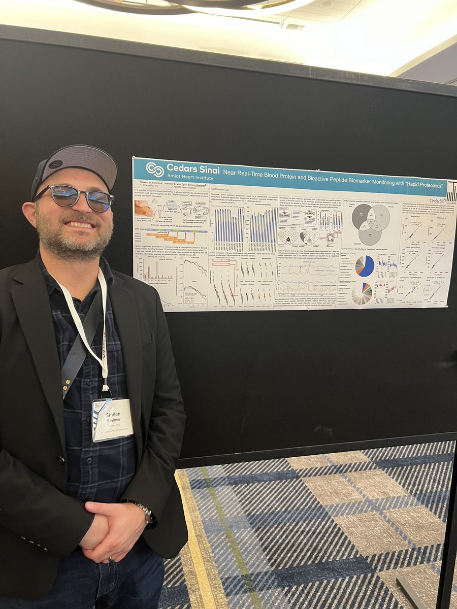Come check out poster 03.08 where @KreimerSimion presents rapid proteomics technology using <a href="/CinderBio/">Cinder Biological (@cinderbio.bsky.social)</a> proteases for acute-care clinical proteomics applications in 40 minutes or less. <a href="/us_hupo/">US HUPO</a> #ushupo2024