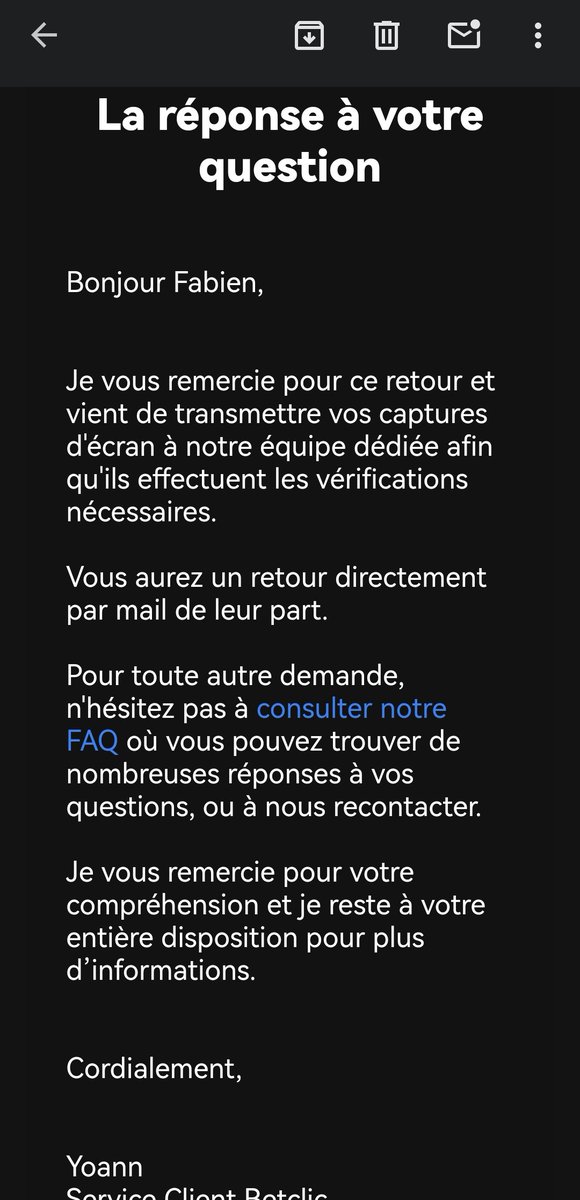FabienQvs's tweet photo. On se rend compte qu'on a tord du coup on va peut-être faire le nécessaire c'est ça @Betclic ? Force à tous ceux qui se font douiller par eux 🙌🏻 #bonuszone https://t.co/SL7E0RcQsE