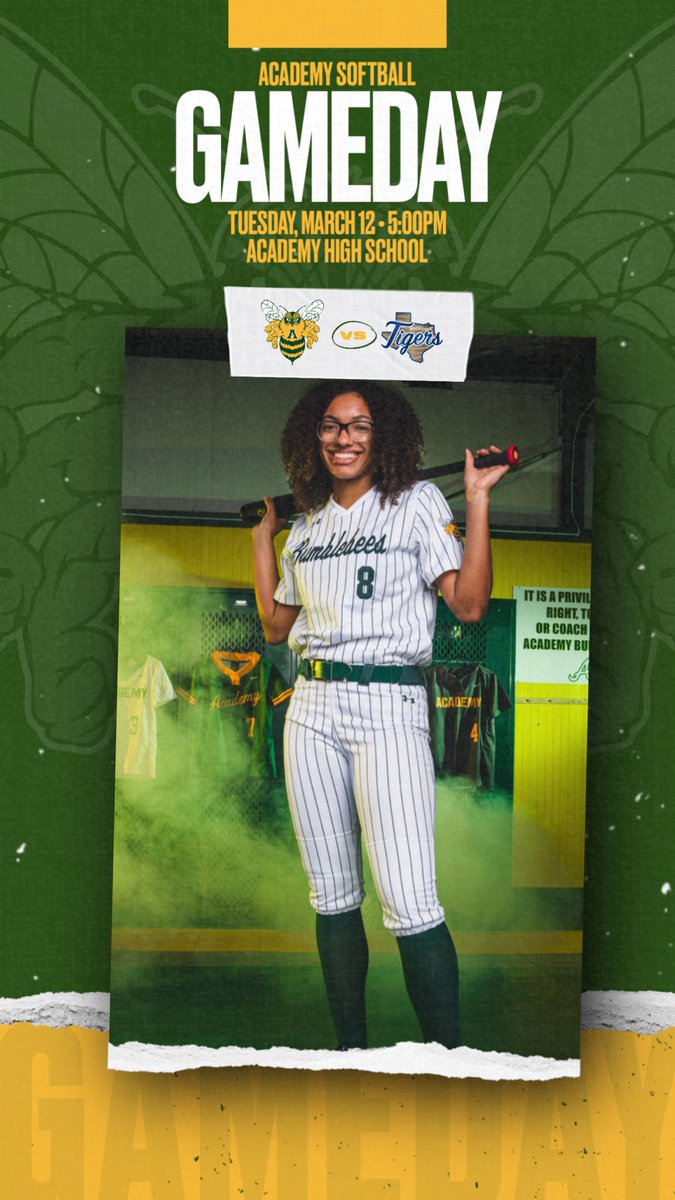Game day part two! Come out and support the Lady Bees tonight at home!

🗓️ March 12, 2024
🆚 Rockdale Tigers
📍 Academy High School
⌚️ 5:00 PM