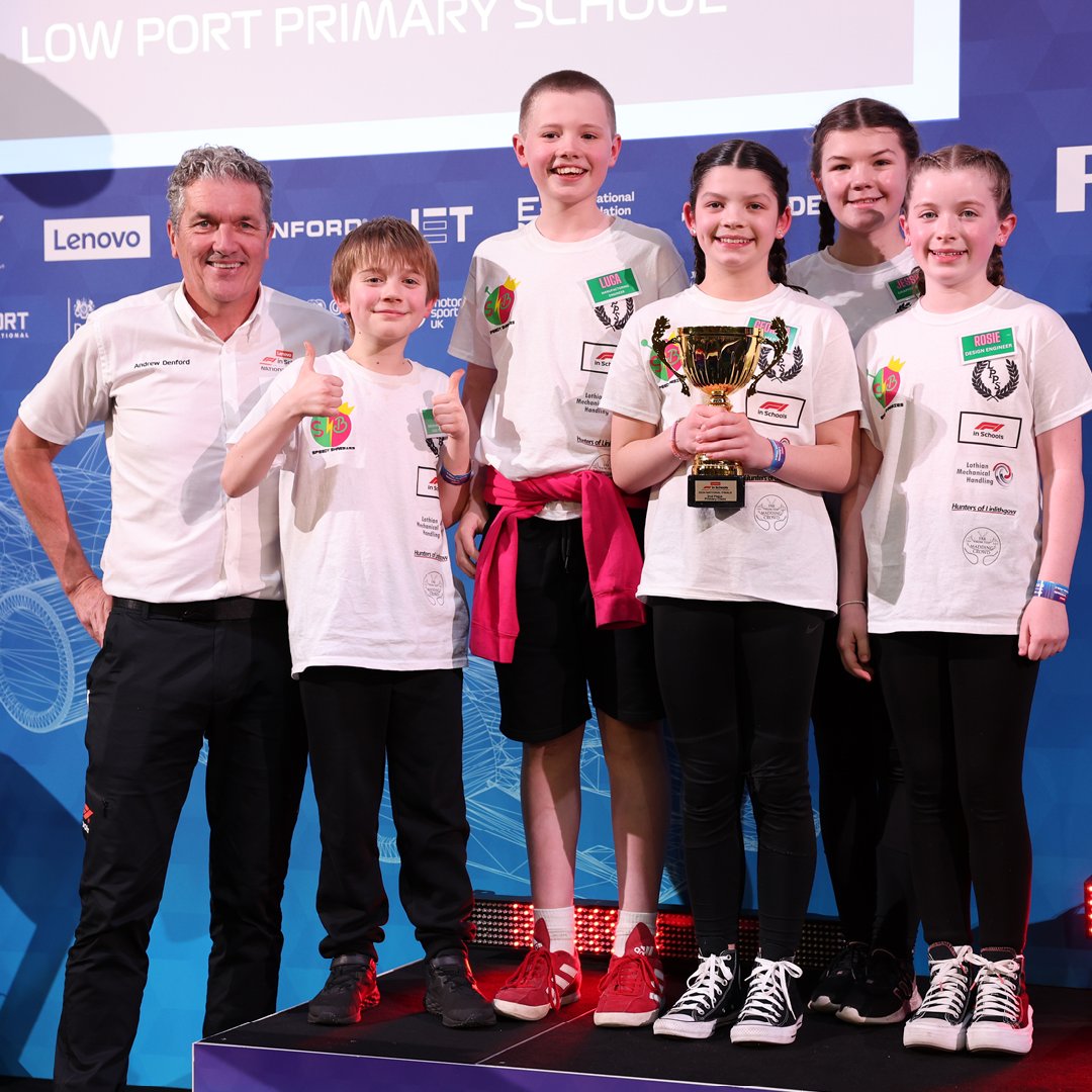 Introducing the Primary @Lenovo_uk F1 in Schools 2024 UK National Champions - Dynamite from Hempland Primary School 🥇👏🤩 They were joined by The Speedy Sharbies from Low Port Primary School in 2nd place 🥈 and Thunder Splitter from Springfield Primary School in 3rd 🥉