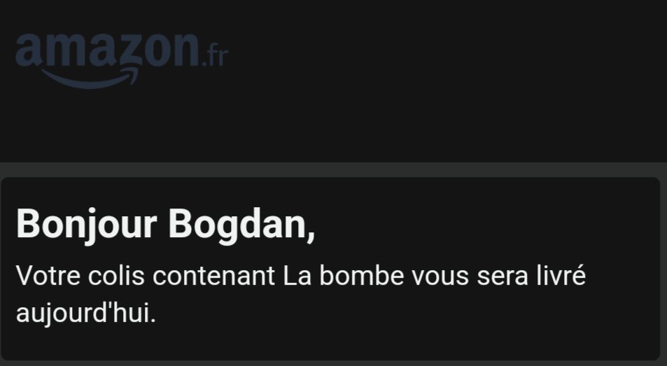Merci Amazon mais ça va être compliqué à expliquer devant la DGSI