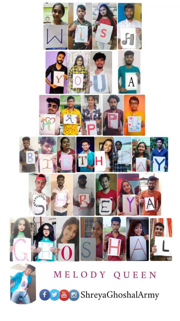 TeamSGarmy's tweet photo. W I S H 
Y O U  
A  
V E R Y  
H A P P Y  B I R T H D A Y 
@shreyaghoshal 💙
 #HappyBirthdayShreyaGhoshal https://t.co/TMLA6lWUZU