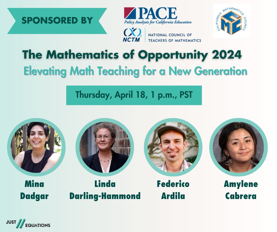 Today is International Women in Mathematics Day. Celebrate by registering for our upcoming free conference, #TMO24. Join this session to learn more about elevating math teaching for the next generation of trailblazers. Register here: bit.ly/JEQ-TMO2024